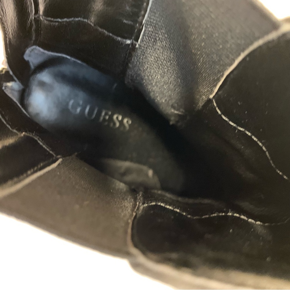 Guess Abrielle Suede Ankle Boot Women 6.5 Black‎ Platform Stiletto Office Siren - Picture 9 of 13